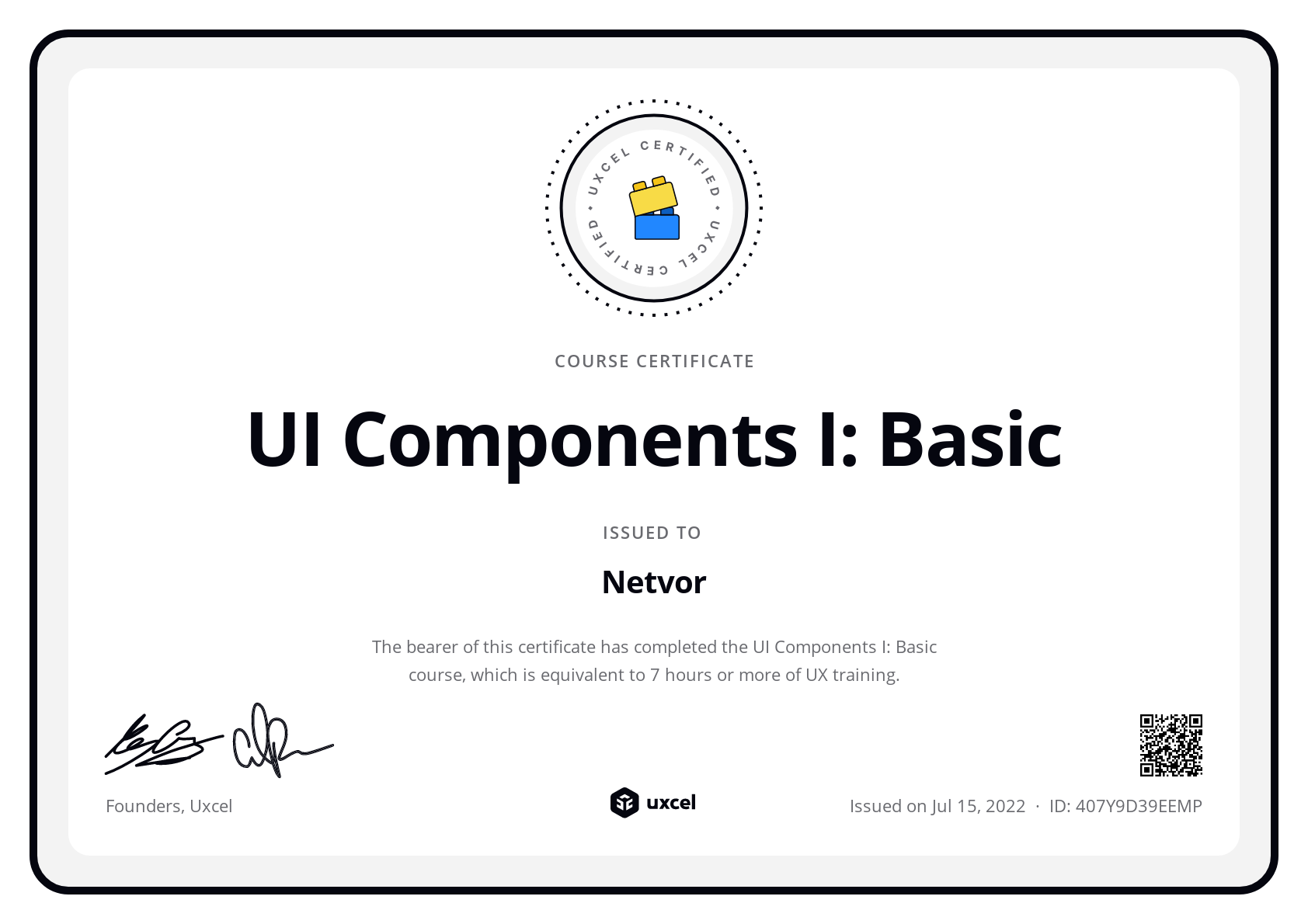 Netvor's certificate